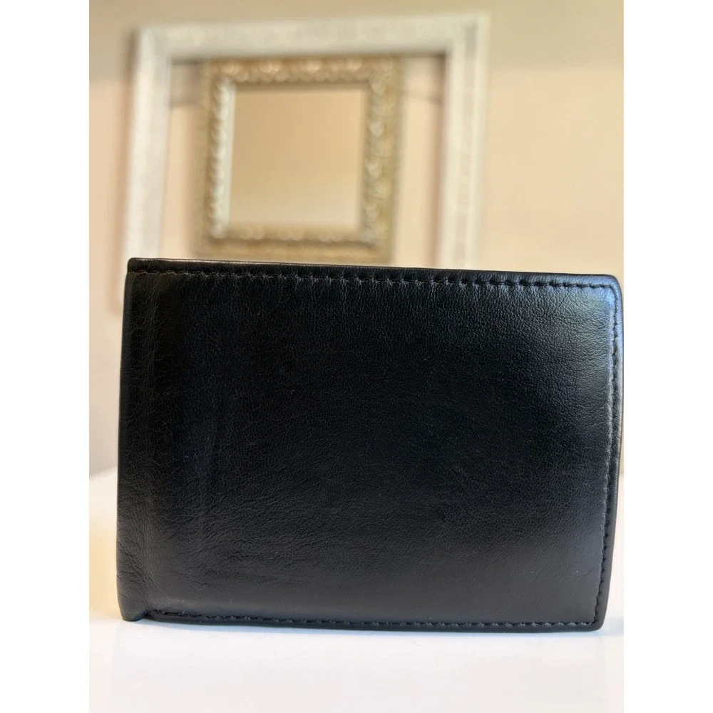 Buxton‎ Men's Black Leather Bifold Wallet with Removable Card Holder